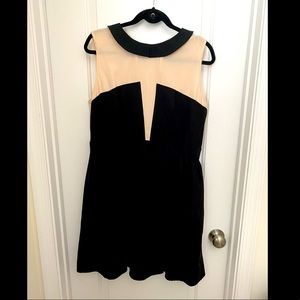 Black and Cream Dress with Collar